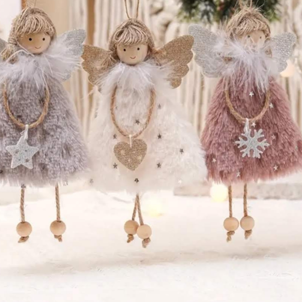 Set of Three Christmas angel ornaments